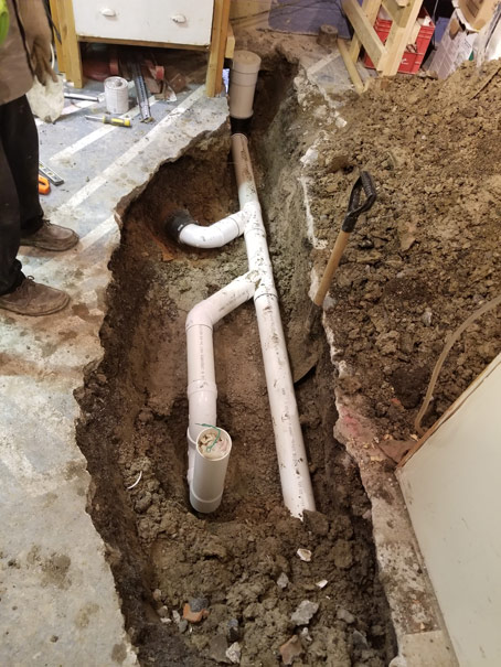 Replacing Sewer Pipe Under Basement Floor Flooring Ideas